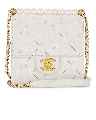 Chanel Lambskin Mini Square Pearl Crush Flap Bag