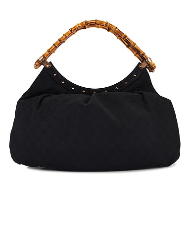 Gucci Bamboo Studded Hobo Bag