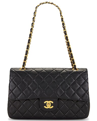 Chanel Matelasse 25 Flap Chain Shoulder Bag In Black