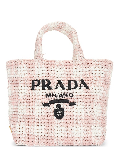 Prada Raffia Tote Bag