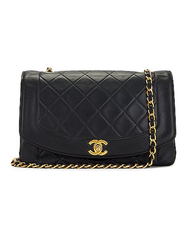Chanel Matelasse Lambskin Single Flap Bag In Black