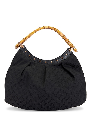 Gucci Studded Bamboo Hobo Bag