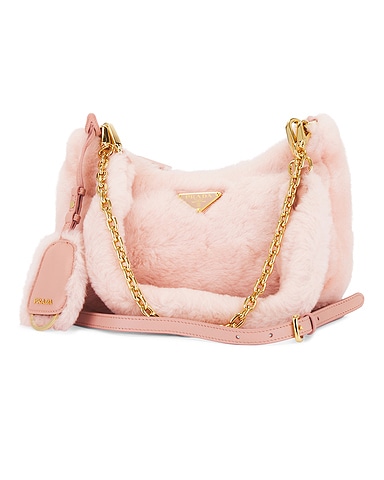 Prada Re-Edition 2005 Shearling Shoulder Bag