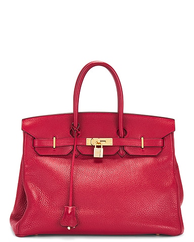 Hermes Taurillon Clemence Birkin Retourne 35 Handbag