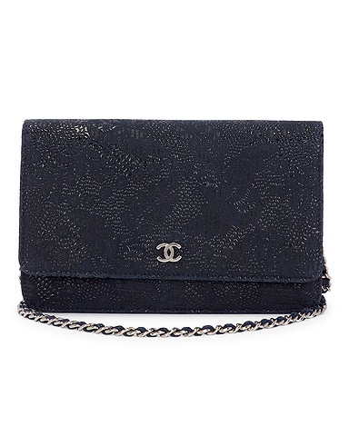 Chanel Lace Embossed Wallet On Chain