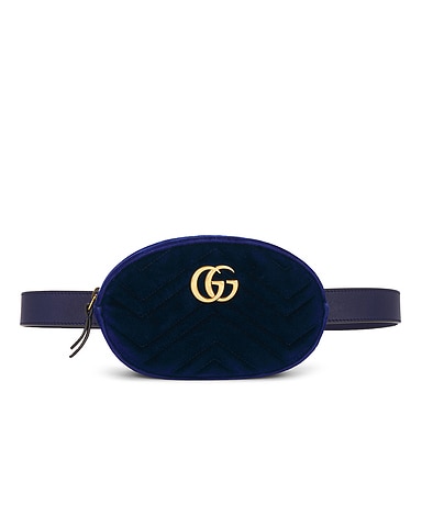 Gucci Velvet GG Marmont Waist Bag