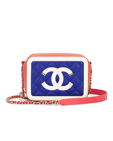 Chanel Caviar Mini Filigree Vanity Case