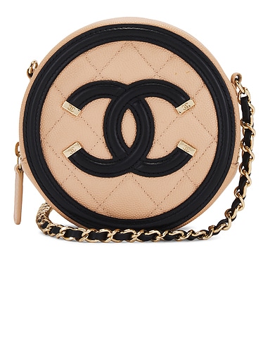 Chanel Caviar Round Clutch