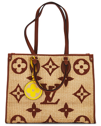 Louis Vuitton Raffia Monogram Giant OnTheGo MM Tote Bag