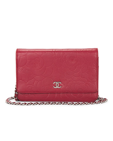 Chanel Lambskin Camellia Wallet on Chain