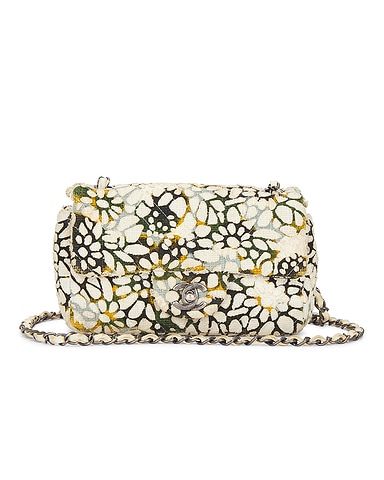 Chanel Floral Tweed Mini Flap Bag