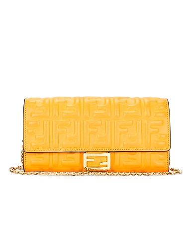 Fendi Embossed FF Continental Wallet On Chain