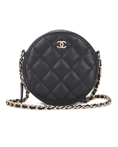 Chanel Caviar Round Clutch