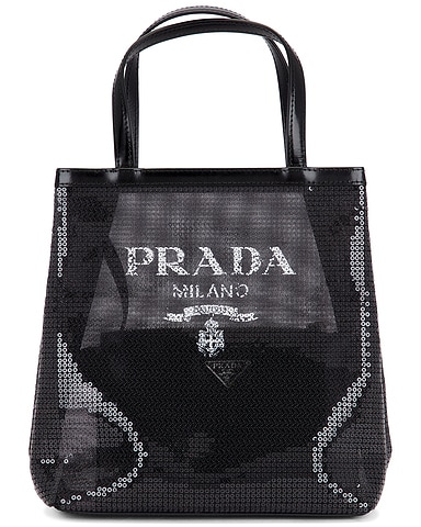 Prada Rete Paillettes Tote Bag