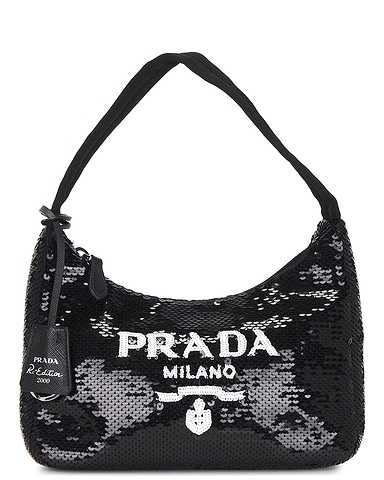 Prada Re-Edition 2000 Sequined Re-Nylon Mini Shoulder Bag