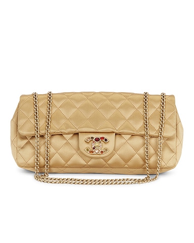 Chanel Limited Edition Satin East West Flap Bag