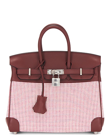 Hermes Swift & Toile Qaudrille Birkn 25 Handbag