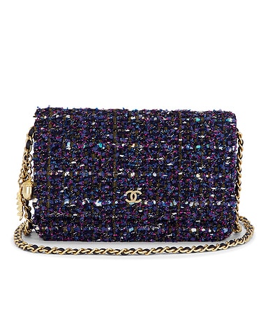 Chanel Tweed Wallet On Chain