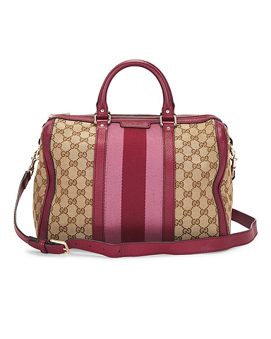 Gucci Vintage Web Boston Bag