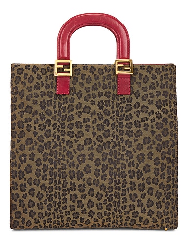 Fendi Leopard Tote Bag