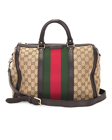 Gucci Vintage Web Boston Bag