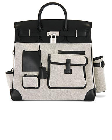 Hermes Evercalf Toile Cargo Haut A Courroies Birkin 40 Handbag