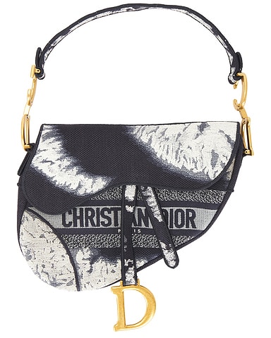 Dior Saddle Bag in Navy & White