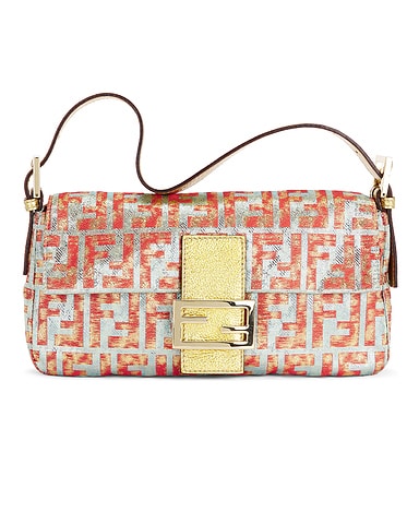 Fendi Zucca Baguette Shoulder Bag