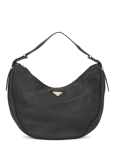 Prada Tessuto Hobo Bag Black