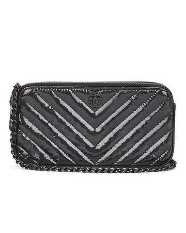 Chanel So Black Double Zip Clutch