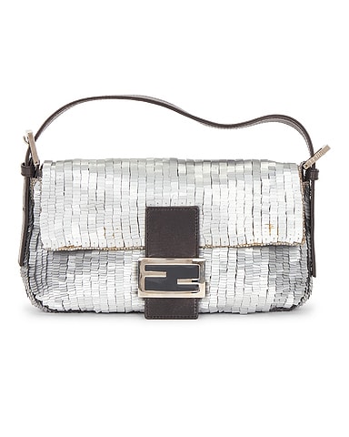 Fendi Vintage Sequined Baguette Shoulder Bag