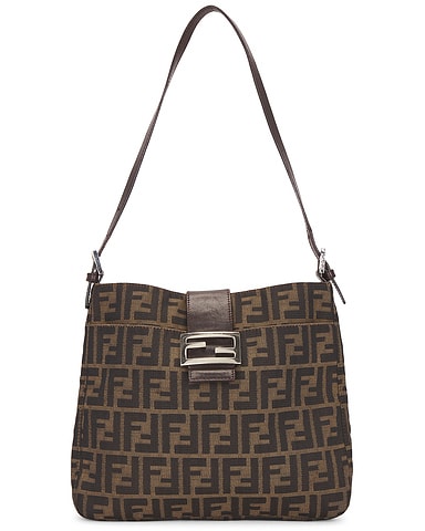 Fendi Zucca Mama Baguette Shoulder Bag
