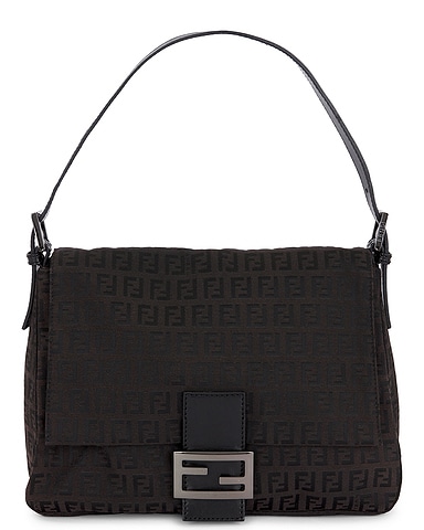 Fendi Zucchino Mama Baguette Shoulder Bag