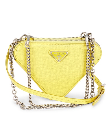 Prada Saffiano Triangle Shoulder Bag