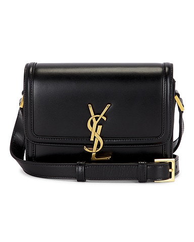 Saint Laurent Small Solferino Satchel Bag in Noir