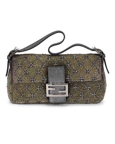 Fendi Beaded Baguette Shoulder Bag