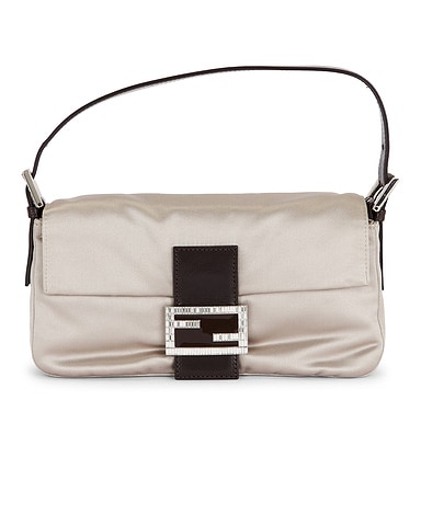 Fendi Satin Baguette Shoulder Bag