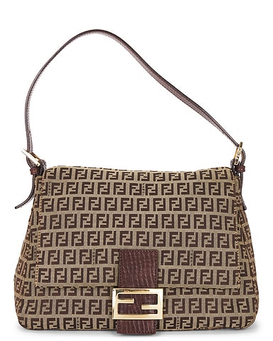 Fendi Zucchino Baguette Shoulder Bag