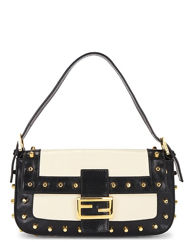 Fendi Studded Baguette Shoulder Bag