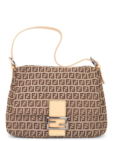 Fendi Zucchino Mama Baguette Shoulder Bag
