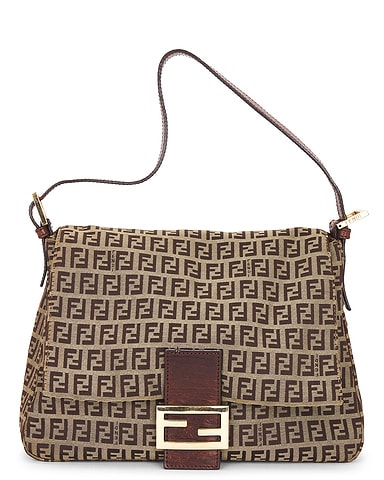 Fendi Zucchino Mama Baguette Shoulder Bag