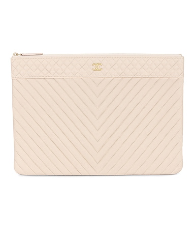 Chanel Caviar O Case Clutch