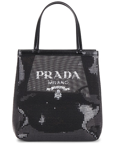 Prada Rete Paillettes Tote Bag