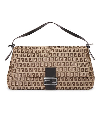 Fendi Zucchino Baguette Shoulder Bag