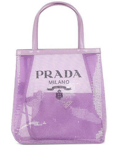 Prada Rete Paillettes Tote Bag
