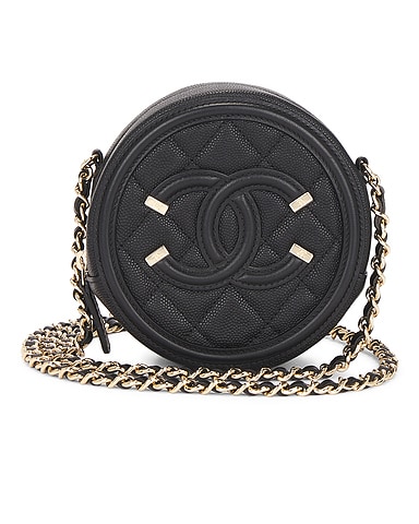 Chanel Caviar Round Filigree Shoulder Bag