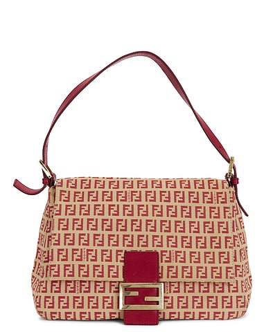 Fendi Zucchino Mama Baguette Shoulder Bag