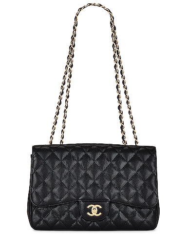 Chanel Caviar Decamatlasse Classic Double Flap Bag