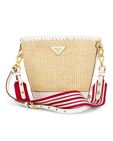 Prada Raffia Bucket Bag