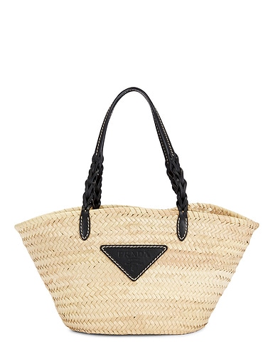 Prada Palmitto Vitello Basket Tote Bag
